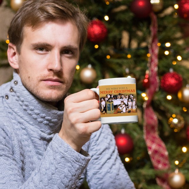 Cat jul Choir Kaffemugg (Skapare uppladdad)