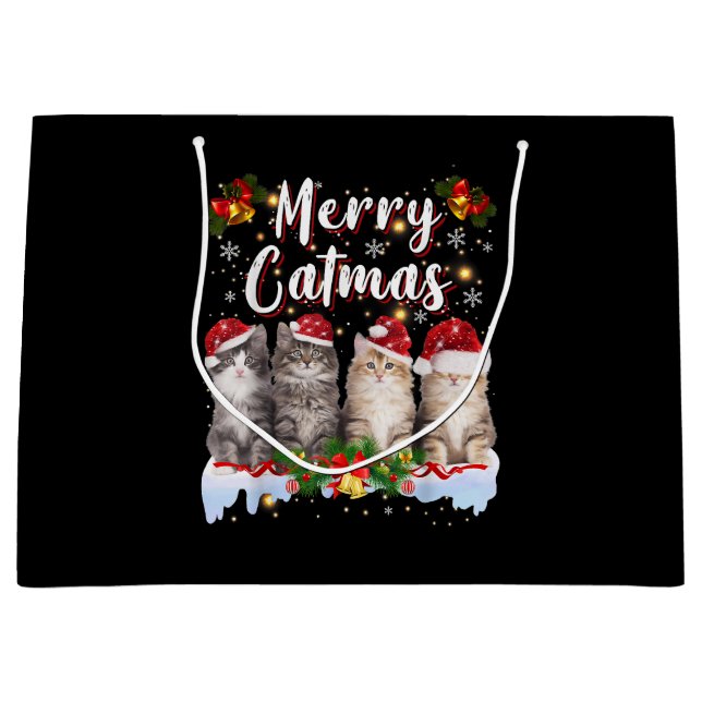 Cat jul Santa Hat Funny Merry Catmas (Framsidan)