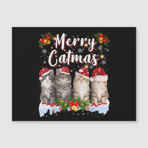 Cat jul Santa Hat Funny Merry Catmas