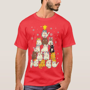 Cat Julgran Funny jul Merry Catmas Bo T Shirt