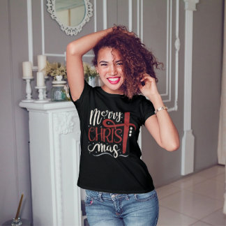 Cat Julgran Julafton Girls Goys Meowy Catmas T Shirt