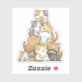 Cat Julgran Klistermärken