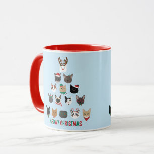 Cat Julgran Mugg