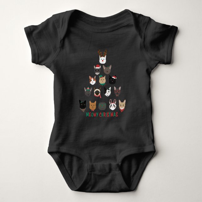 Cat Julgran T Shirt (Framsida)