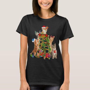 Cat Julgran Ugly jul Cat Mamma Cat Pappa T Shirt