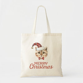 Cat jultomte Tote Tygkasse