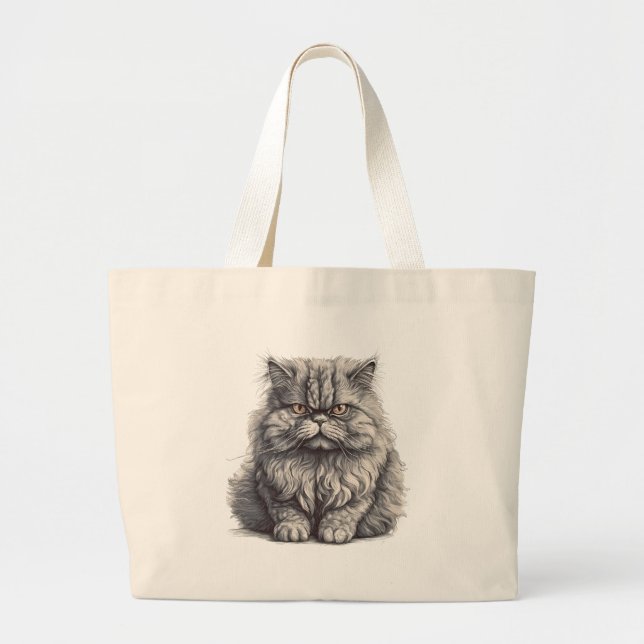 Cat Jumbo Tote Tygkasse (Framsidan)