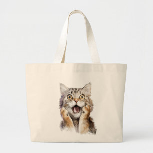 Cat Jumbo Tote Tygkasse