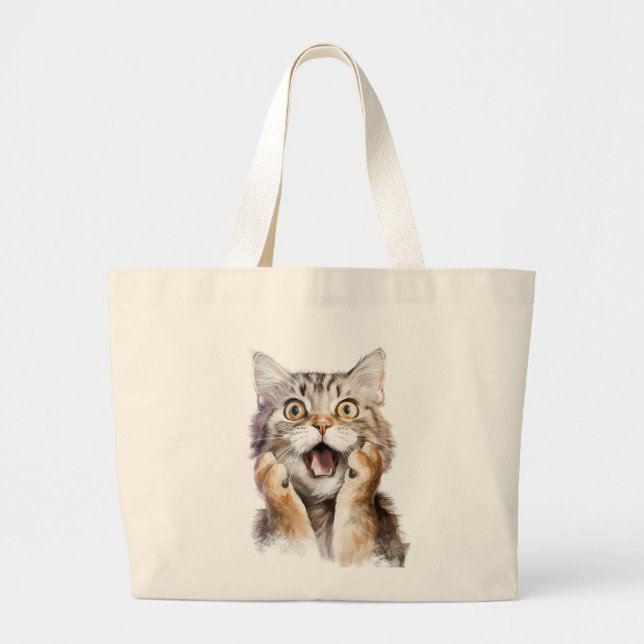 Cat Jumbo Tote Tygkasse (Framsidan)
