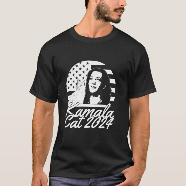 Cat Kamala Harris 2024 Omröstning om president Chi T Shirt (Framsida)
