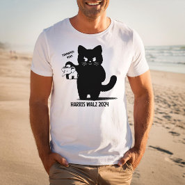 Cat Kamala Harris T-shirt Funny Black Manar Shirt