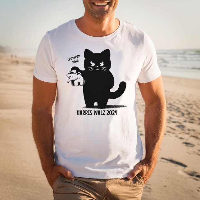Cat Kamala Harris T-shirt Funny Black Manar Shirt (Skapare uppladdad)