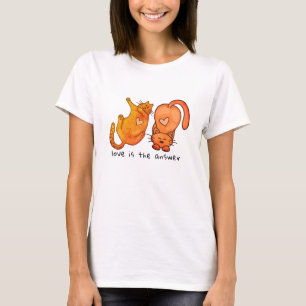 Cat Kärlek är Svarslevern - Whimsical Cat Lover T Shirt