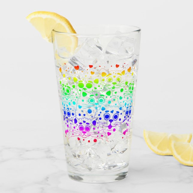 Cat kärlek glaskopp (Framsida Ice)