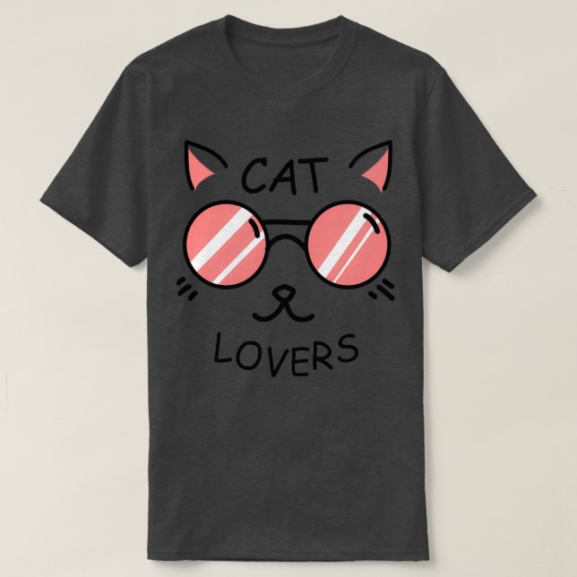 Cat Kärlek Heart Valentines day Cats Älskare Gips T Shirt (Design framsida)