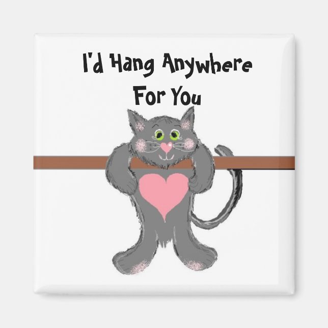 Cat Kärlek Humor Magnet (Framsidan)