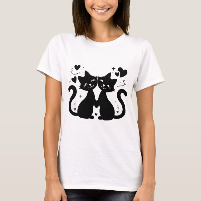 Cat Kärlek (kvinnor) T Shirt (Framsida)