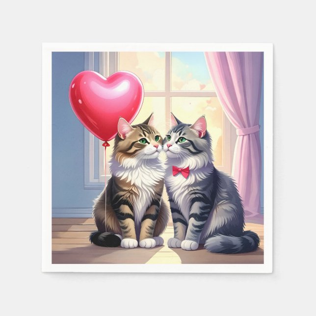 Cat Kärlek Pappersservett (Framsidan)