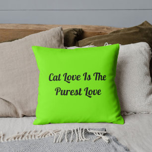 Cat Kärlek Purest Personalize Cute Funny Quote Lim Kudde