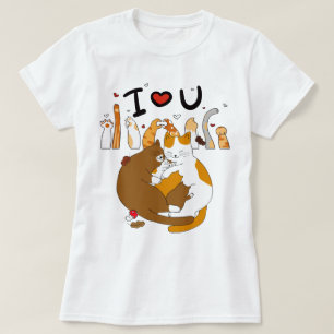 Cat Kärlek T Shirt