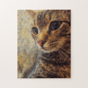Cat Kattunge Art Cat Lover Puzzle Pussel