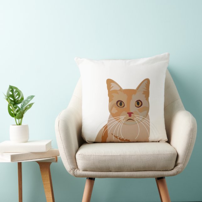 Cat Kattunge Cute Cat Kudde (Stol)