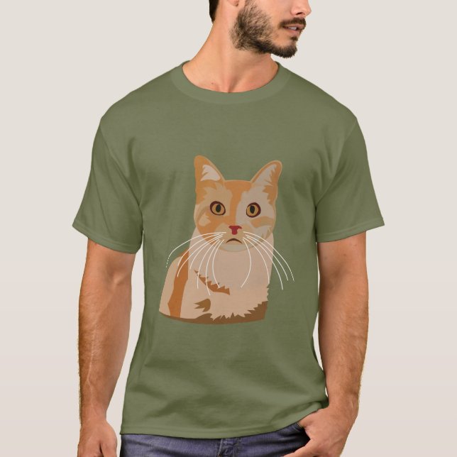 Cat Kattunge Cute Cat T Shirt (Framsida)