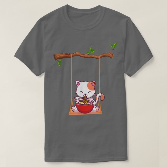 Cat Kawaii Anime Tee Japanska (Design framsida)