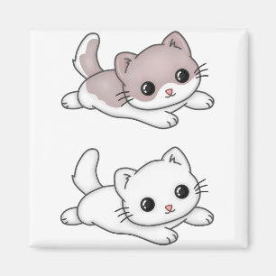 Cat Kawaii Kattdjur Little Cat Tender Chibi Magnet