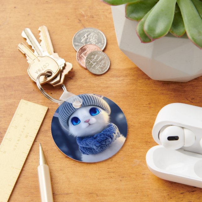  cat  Keychain Nyckelring (Skrivbord)