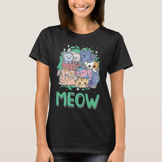 Cat Kitten Animal Pun Cat Mamma T Shirt (Framsida)