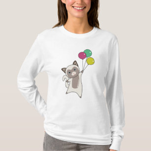 Cat Kitten Balloons Cute Animals Kids T Shirt