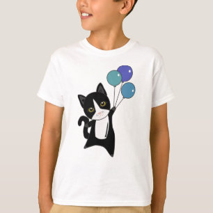 Cat Kitten Balloons Cute Animals svarta katter T Shirt