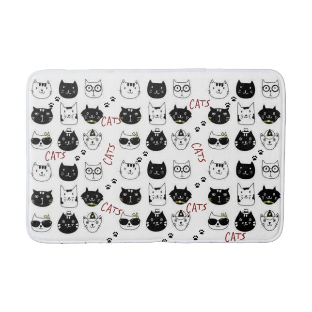 Cat Kitten Bathroom Bath Mat Badrumsmatta (Framsidan)