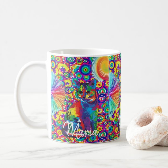 Cat Kitten Colorful Mugg (Med munk)