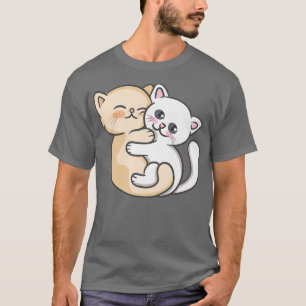 Cat Kitten Cuddling Cute Kawaii Anime Kawaii Japa T Shirt