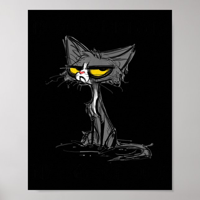 Cat Kitten Did I Roll My Eyes Out Loud Funny Sarca Poster (Framsidan)
