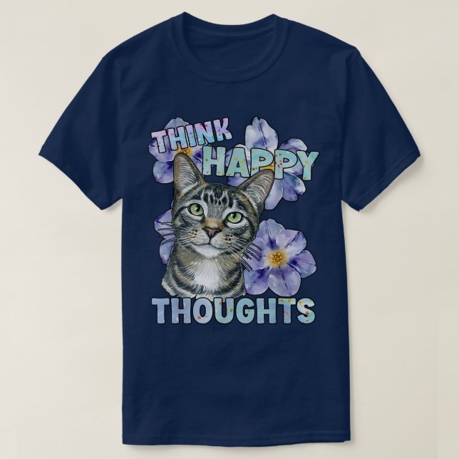 Cat Kitten Hangover Saying Motivation Flowers Happ T Shirt (Design framsida)