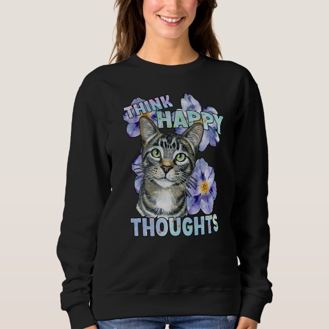 Cat Kitten Hangover som säger Motivation Flowers H T Shirt (Framsida)