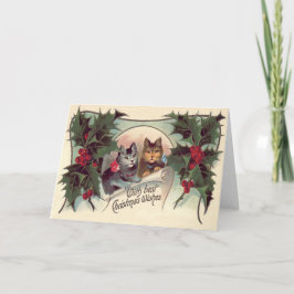 Cat Kitten Holly Helgkort