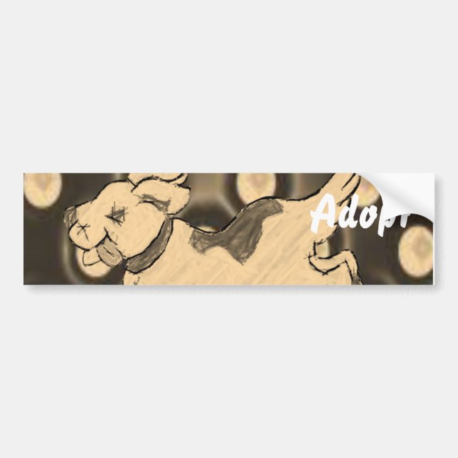 Cat Kitten Hund Adopt Bumper Sticker Bildekal (Framsidan)