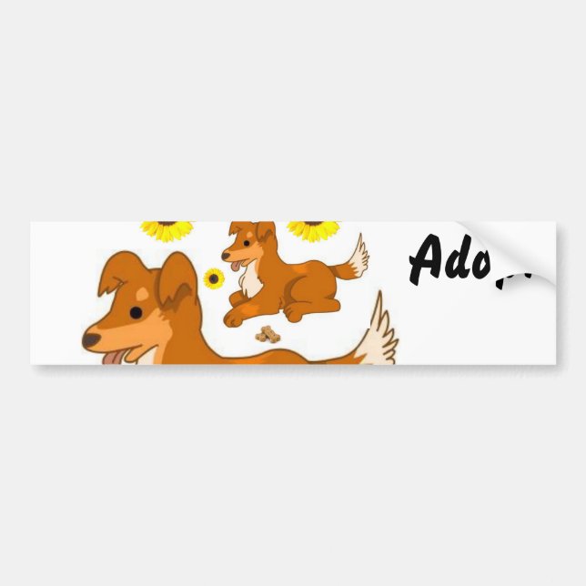 Cat Kitten Hund Adopt Bumper Sticker Bildekal (Framsidan)