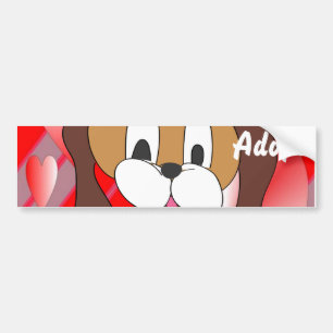 Cat Kitten Hund Adopt Bumper Sticker Bildekal