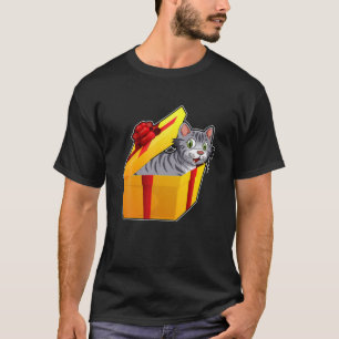 Cat Kitten Julklapp Box Cute Animal X Mas T Shirt
