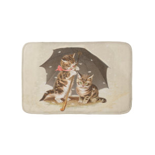 Cat Kitten kattunge antique vintage söt Söt Badrumsmatta