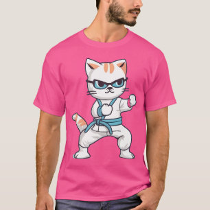 Cat Kitten Kattunge Karate Taekwondo Kickboxing T Shirt