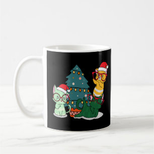 Cat Kitten Santa Hat jul Kattunge X Mas Boys Gi Kaffemugg
