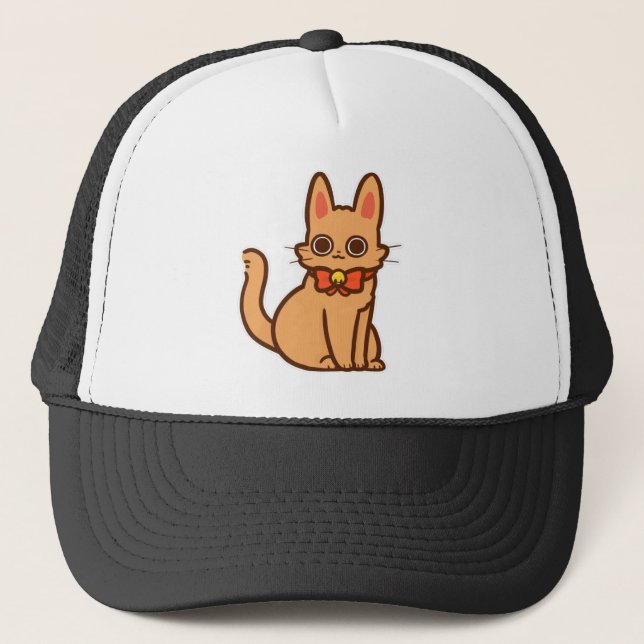 Cat Kitten Tecknad Ginger Cat Cute Kattunge Anime Keps (Framsida)