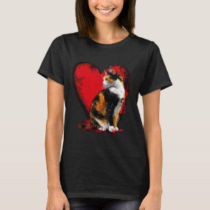 Cat Kitten Valentines Mor Fars dag Red Hear T Shirt