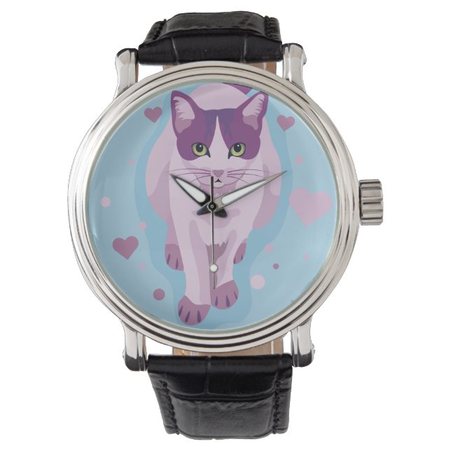 Cat, Kitty, Meow Armbandsur (Framsida)